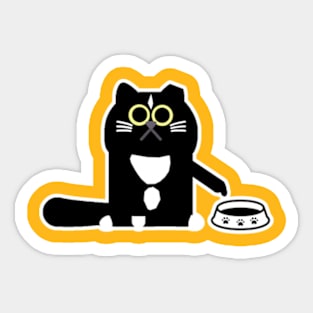 Kitty Empty Bowl Sticker